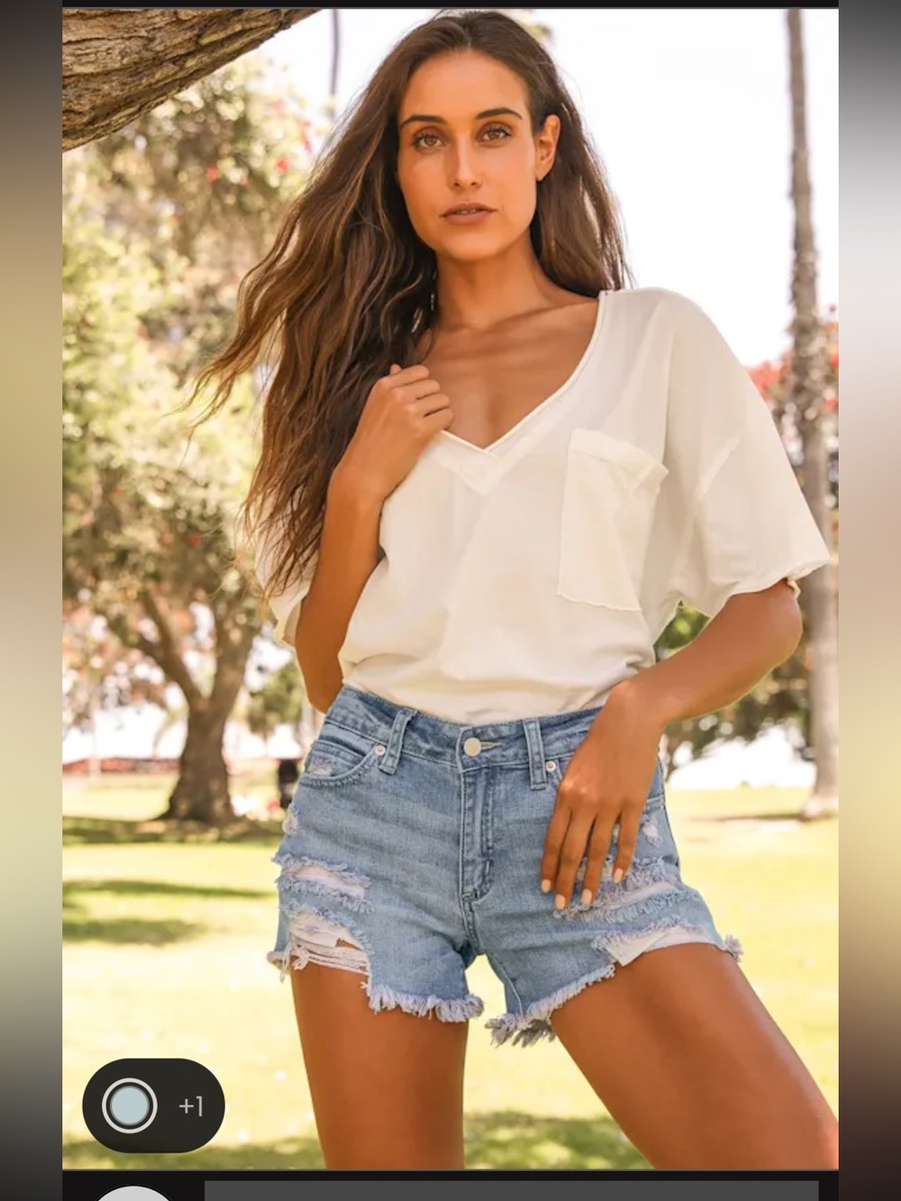Kasenya Light Wash Mid-Rise Super Destroyed Shorts- size L